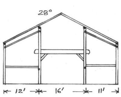 Cross section, Dutch Barn on Turkey Hill Road, Milan NY